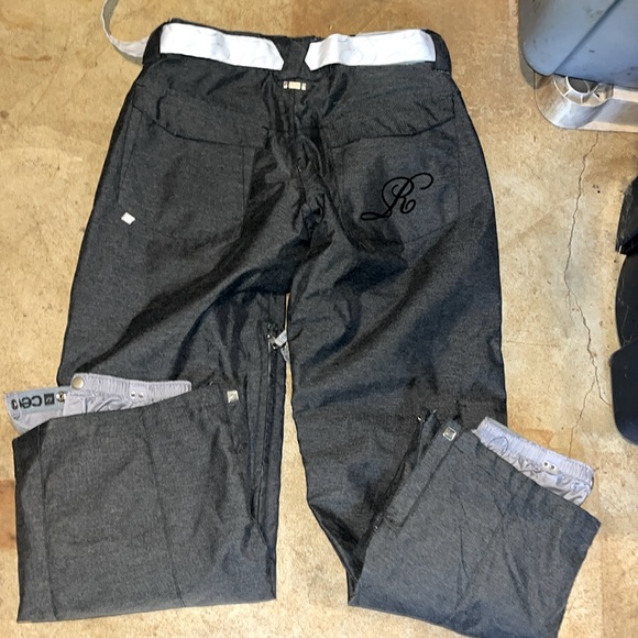 Ride GRAY Snowboard Pants Cell 5 Medium Series 5K Waterproof Teflon BELT pockets - Picture 4 of 16